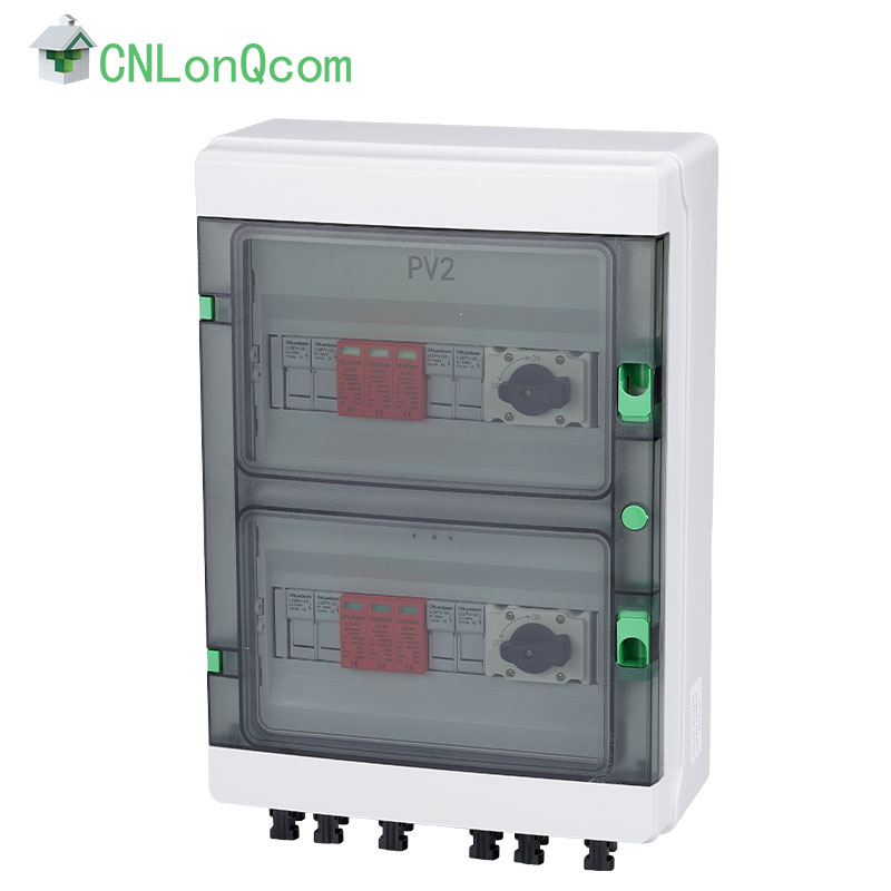 Plastic DC1000V combiner box 4 in and 2 out