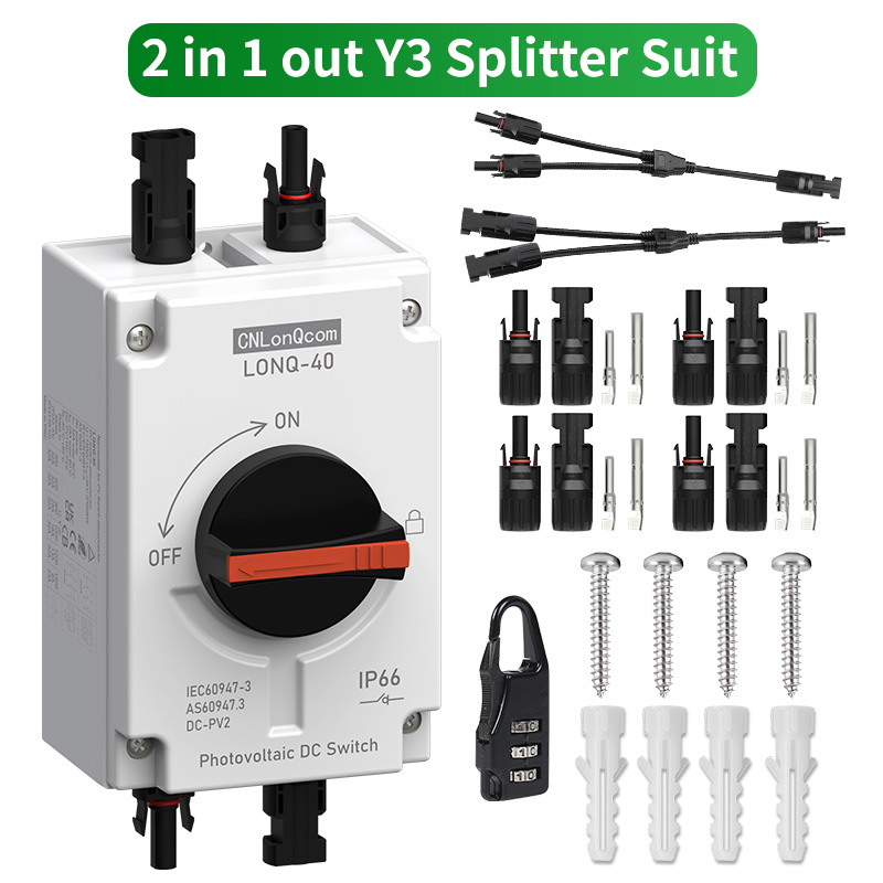PV Solar Disconnect Switch DC1200V 32A 1in 1out