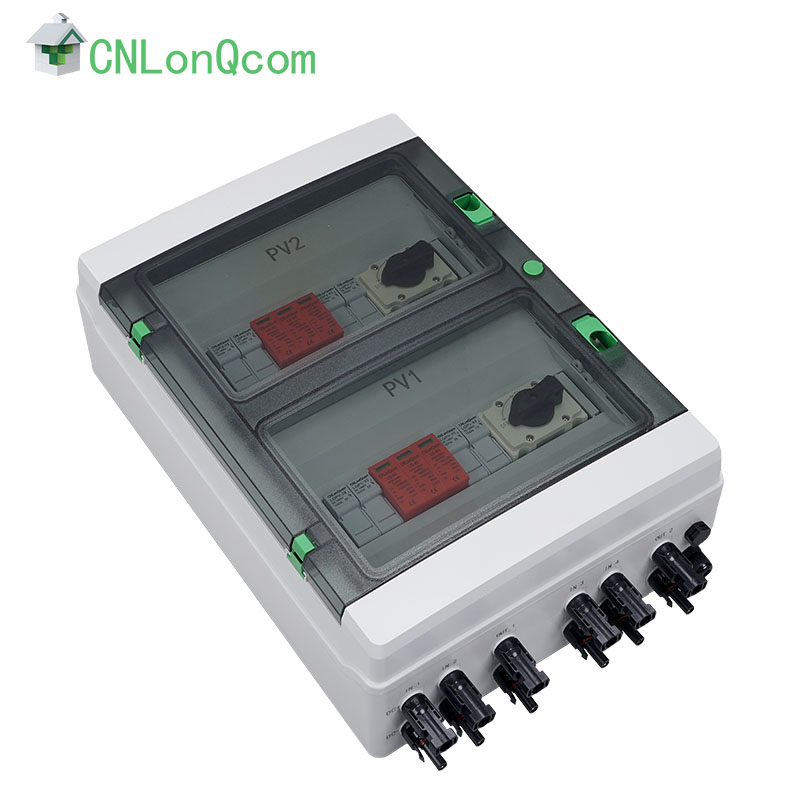 Plastic DC1000V combiner box 4 in and 2 out