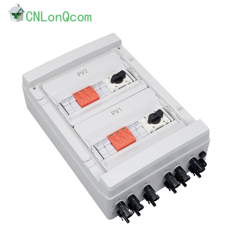 Plastic DC1000V combiner box 4 in and 2 out
