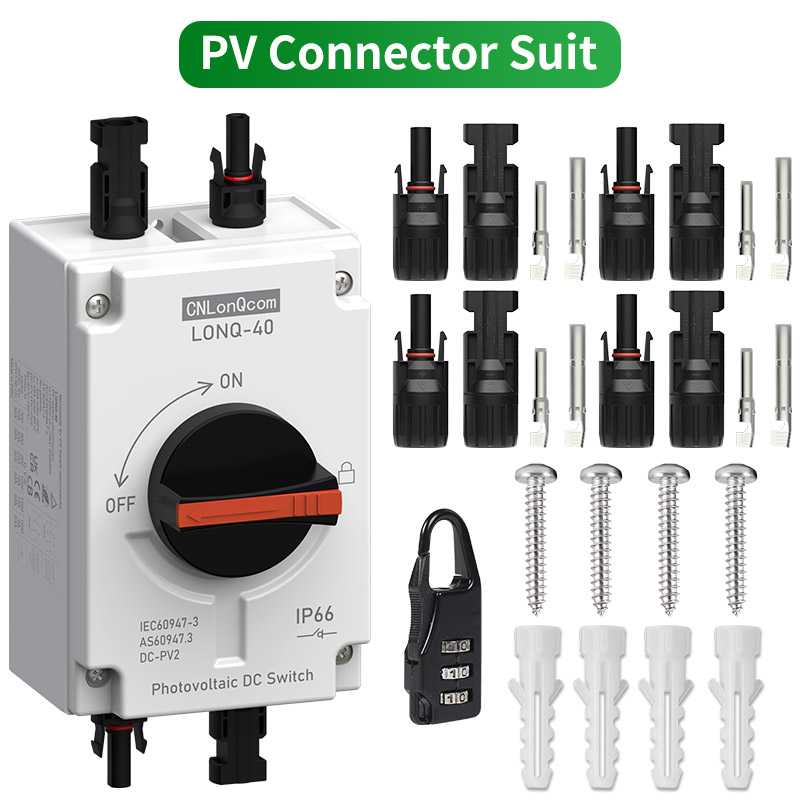 PV Solar Disconnect Switch DC1200V 32A 1in 1out