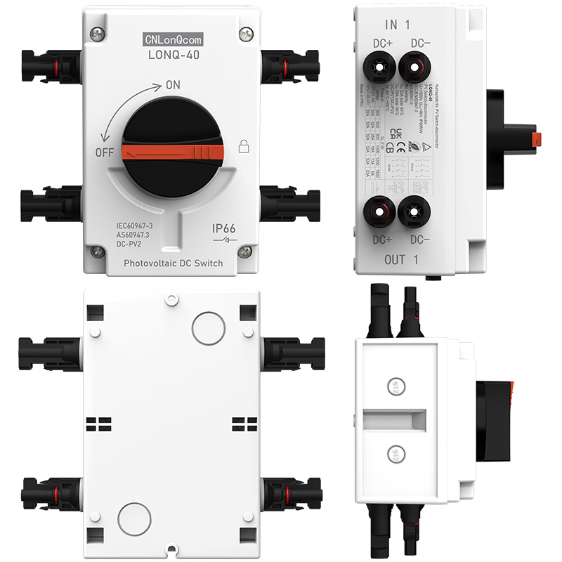 PV Solar Disconnect Switch DC1200V 32A 2in 2out