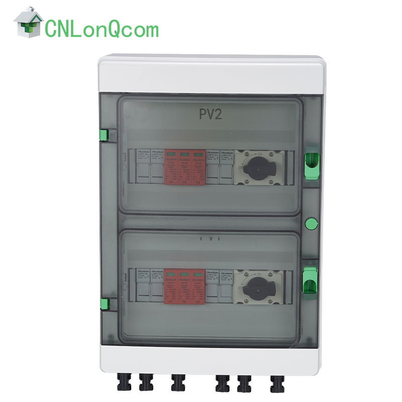 Plastic DC1000V combiner box 4 in and 2 out
