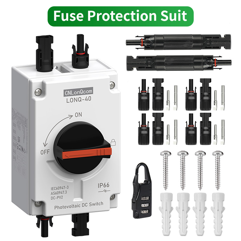 PV Solar Disconnect Switch DC1200V 32A 1in 1out