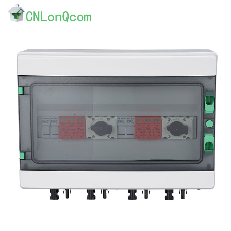 Plastic DC1000V combiner box 2 in and 2 out